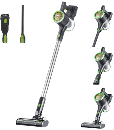 Eureka Lightweight Cordless Stick Vacuum Cleaner Convenient for Hard Floors, Rechargeable Handheld Vacuum Cleaner Portable with Powerful Motor Efficient Suction, RapidClean Ultra NEC370GR, Moss Green
