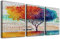 MHARTK66 Tableau Decoration Murale Salon Moderne Tableaux Arbre Coloré, Peinture Inspirante Nature Paysage Impression Sur Toile, Decoration Murale Chambre Salle De Bain Cuisine Bureau