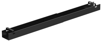 Kabelkanal Schreibtisch Schwarz Verstellbar 90 bis 140 cm - Kabelmanagement für kabelorganisation am Arbeitsplatz - Cable Management Desk Under - Stabureaus®