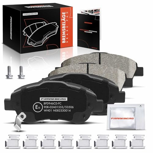Frankberg Brake Pad Set incl. 4x Pads Front | Compatible with CR-V III RE CR-V IV RM CR-V II RD Replace# 45022SWWG01,45022T1EG00
