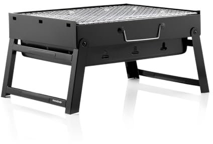 Barbacoa plegable de carbón vegetal para camping y compañía. Barbacoa de mesa barata, mini barbacoa, camping, exterior, viajes, festival, pícnic