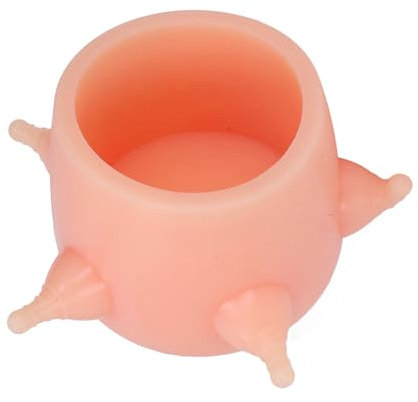 Qcwwy Kitten Milk Feeder,High Simulation Breast Reusable Soft Silicone Puppy Milk Feeding Station Kittens Puppies Nipple Feeder for Multiple Puppies of 5