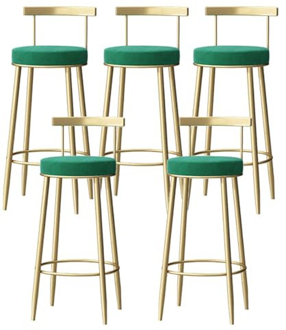 WADRBSW Barhocker 5er-Set Thekenhocker 29,5 Zoll (ca. 75 cm) mit Fußstütze Outdoor-Terrassenbar to Pursue Happiness