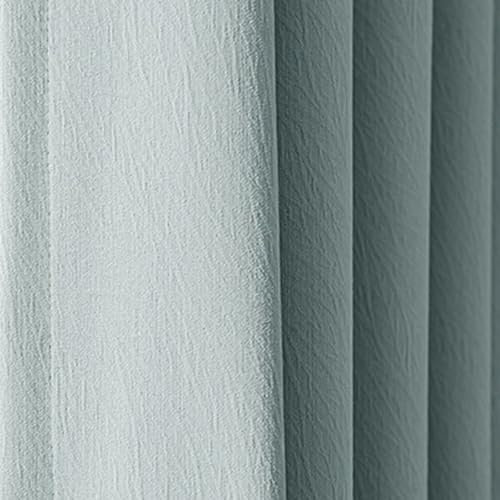 Aotiwe Gardinen Küche Modern, Gardinen Boho Einfarbig Mintgrün Deko Gardinen Polyester 2er Set 107 x 214cm