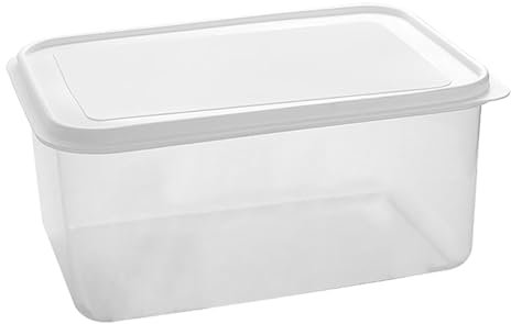 Pleayietoopiatiey Pizzateig-Gärbox, großes Fassungsvermögen, transparent, für Küche, Kühlschrank, Brot, 4 l, transparent