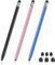 3 Pièces Stylos pour écrans Tactiles, Stylet Capacitif Haute Sensibilité, Stylet Tactile Capacitif 2 en 1 Compatible avec Smartphones, Tablettes et Autres écrans Tactiles