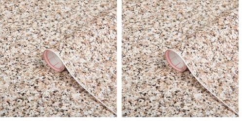 d-c-fix Möbel-Klebefolie Porrinho Beige Stein-Optik 45 cm x 2 m - Möbelfolie selbstklebende Deko-Folie Küchenfolie Küche Schrank Tisch Fensterbank Küchenfronten Bad Granit Marmor-Optik (Packung mit 2)