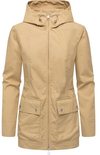 Ragwear Damen leichte Übergangsjacke kurze Herbstjacke mit Kapuze Monadetta B YOUMODO XS-6XL