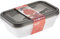 keeeper fredo fresh Frischhaltedosenset 3-teilig, 3 x 2,4 l, Crystal Grey (Transparent)