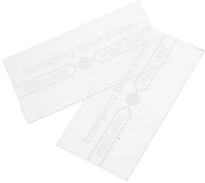 DONFAMDS Manuelle Feueralarmschalter Abdeckung 2 Stück Hitzebeständiges Glas Klare Notglasplatte Ersatz Für Brandschutzschalter Sichtbar Für Notfallszenarien