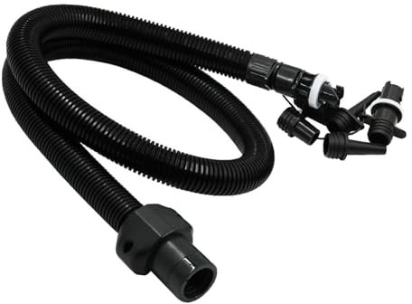 Aufblasbarer Schlauch, Verlängerungs-Luftschlauch, Schlauch für aufblasbare Pumpe, 6 Düsen PVC Kit für Wassersport, Pool Schlauchboote, Campingzelte, Kajaks und Luftmatratzen, Pumpenaufsatz