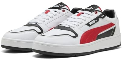 PUMA Erwachsene Court Classic Street Sneakers 37, White for All Time Red Black