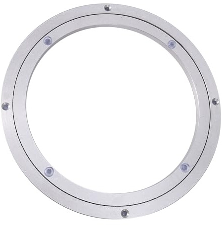 KooingTech 10 inch Drehbeschlag, Heavy Duty Aluminium Legierung Drehtablett Tisch, Drehbare Servierplatte für Drehtisch Runder Esstisch