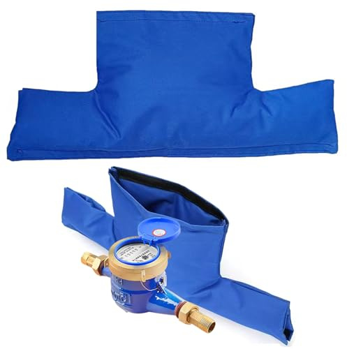 2 Stück Wasserzähler Isolierhülle Frostschutz Wasserzählerabdeckung Abnehmbare Isolierabdeckung Wasserzähler 54 x 25 cm