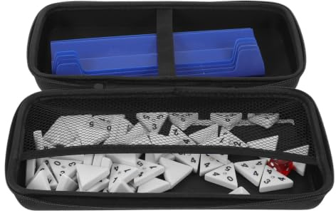 Dreieck Brettspiel Domino Reisekoffer Strategiespielset Kunststoff 1 Satz | Tragbar für Reisen, Würfel, Halter, Beutel mit Kordelzug, Strategischer Spielspaß für Familien