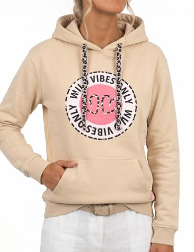 Zwillingsherz Damen Pullover Hoodie Sweatshirt | Kapuzenpullover & Übergangspullover | Aufdruck Frühling Sommer Herbst