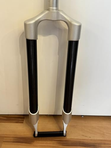 Generisch 28 Carbon Aluminium Gravel/MTB Stahlgabel 260mm 1 1/8 A-Head Gabelschaft NEU!
