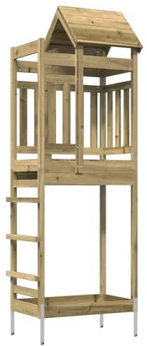 vidaXL Spielturm Braun Massives imprägniertes Holz