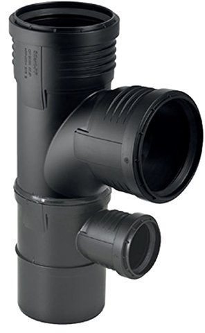 Geberit – silent-pp DoppelabzweigMAX 88,5 Grad einseitig mit Ärmeln DN/OD 390 556 141 110/90/50