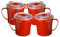 Sistema 21107RED Soup Mug to Go Red - Set of 4 Red 2.76 cu