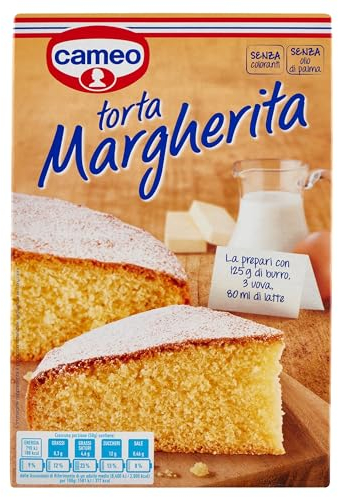 Cameo Preparato per Torta Margherita, Ricetta Tradizionale, Facile da Preparare, Miscela per Impasto e Zucchero al Velo Contenuti nella Confezione, Senza Coloranti e Senza Olio di Palma, 428 g