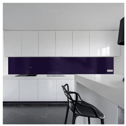 KERABAD Küchenrückwand aus Aluverbund, Spritzschutz Küche, 3mm dick, Nachtblau, 30x100cm