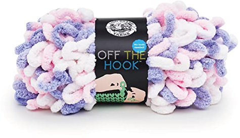 Lion Brand Yarn Off the Hook Garn, Bulky No-Needle Bastelgarn zum Häkeln, Handstrickgarn, 1er Pack, Einhorn