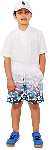 A2Z 4 Kids Boys Cotton Shorts Summer - Shorts 450 Camo Blue 11-12