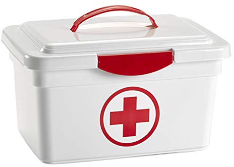 Acan Caja botiquín Primeros Auxilios con Tapa y asa 8L.