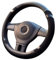 Lifetooler Auto Lenkradbezug Leder Ice Silk Universal 38cm(15) Lenkradhülle Atmungsaktiver Anti Rutsch Steering Wheel Cover für Auto Van Truck SUV (schwarz)