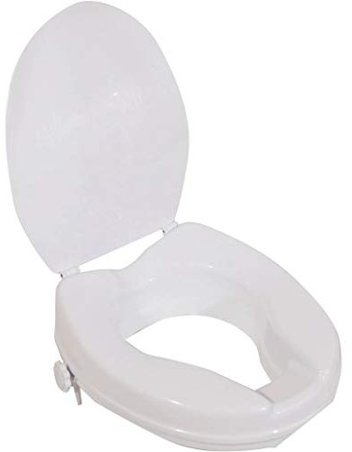 Aidapt Raised Toilet Seat with 2 or 4 Elevation, Sturdy Comfortable Construction, Easy to Fit Lock on System with no Tools Required, (Eligible for VAT Relief)