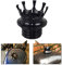 Bid4ze Motorrad-Tankdeckel im Kronen-Stil für Harley Sportster Dyna Road King FLSTN FXS, schwarz