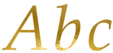 PartyDeco Buchstaben Aufkleber 5 Bögen 143 Buchstaben 25 Zeichen - Sticker zum Beschriften, Basteln und Dekorieren - Gold