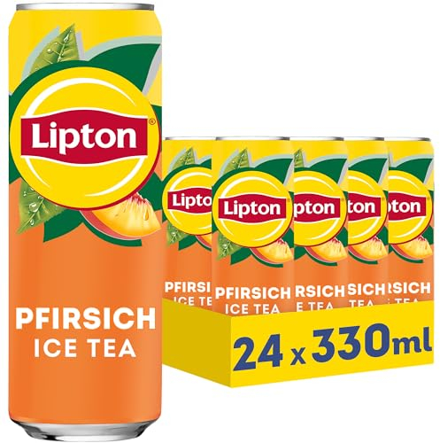 LIPTON ICE TEA Peach, Ice Tea mit Pfirsich Geschmack, Einweg (24 x 0.33 L) (Verpackungsdesign kann abweichen)