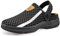 Sabots Mules Homme Femme Chaussures de Jardin Pantoufles de Plage et Piscine Chaussons Intérieur Extérieur Sandales D'Été Léger Noir 42