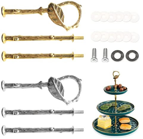 Stange Etagere 2 Stück Etageren Stangen Stabil Stange Etagere 3 Etagen Etageren Stangen Etageren Stangen Metall Tortenständer Bausatz Stangen Hochzeit Kuchenstand Etageren Stangen