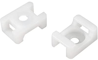 Basette per Fissaggio a Vite in Nylon 6.6, Per Fascette Cablaggio, Misura 16x22 mm, Colore Neutro-Trasparente, Confezione 100 pezzi