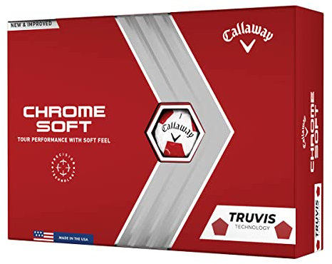 Callaway Golf Chrome Soft Golfbälle (Serie 2022), Truvis Red