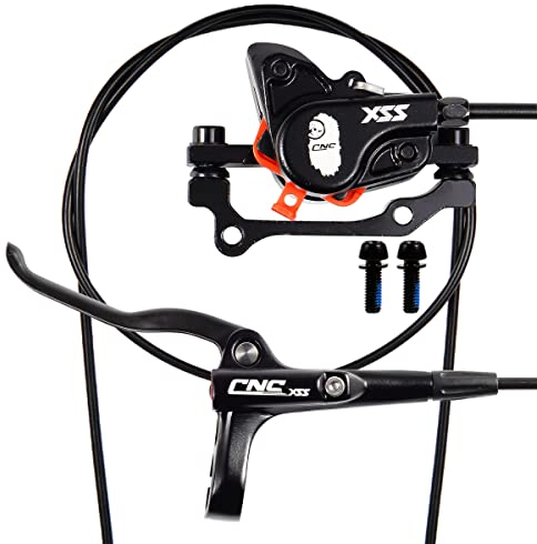 Chooee Fahrrad Hydraulisch Scheibenbremse MTB Hydraulische Scheibenbremse Hinten Links,Rohr 1450mm lang,Schwarz
