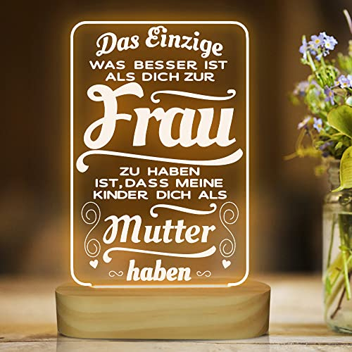 CooPark Geschenk für die Ehefrau, Love Nachtlichter mit aufgedrucktem warmen Text, Valentinstagsgeschenk für Ehepartner, Braut Liebhaber Jahrestagsgeschenk, Geschenkidee für Paare für Lebensgefährten