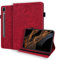 Vkooer Funda para Samsung Galaxy Tab S8 Ultra 14,6 Pulgada 2022 Carcasa Cuero PU Flip Case Cover con Ranura para Tarjetas y Función de Soporte para Galaxy Tab S8 Ultra Tableta, Rojo