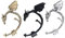 minkissy 3pcs Dragon Earrings Punk Ear Cuff Gothic Retro Ear Cuff Clips Bat Wing No Piercing Earring for Women Men