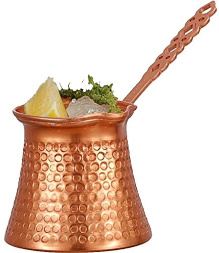 Lipfer Cope De Cobre Sólido Turco Cope Greef Coffee Bok Stovetop Cafetera Cezve Ibrik Briki