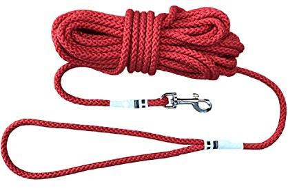 Hummelt Universalleine Schleppleine Leine 6mm 10m rot mit Handschlaufe