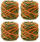 4er Pack 100g Strickwolle Wolle zum Häkeln Strickgarn Sockenwolle zum Stricken Bunte Acrylgarn Knäuel Häkelgarn Mehrfarbiger Set für Decken Pullover Schuhe Mützen Schals Style G