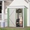 UDPATIO Metal Shed 5x3 FT Outdoor Storage,Garden Storage Shed for Firewood,Garbage Can,Tools,Lawnmower,Bike Shed Waterproof Log Store for Backyard Patio,Galvanized Steel with Lockable Door, Green