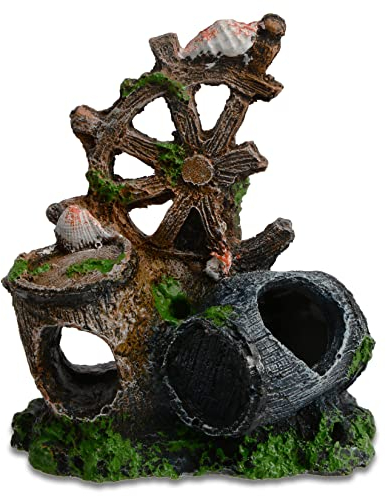 Saim Aquarium Deko Broken Buck Aquarium Dekoration Harz Aqua Höhle Ornamente Verstecken Für Fische Axolotl
