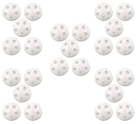 Ipetboom 50pcs Singer Tots Noise Making Toy Inch Dog Toys Squeaker Insert Toy Rattles Shaker Bell Dog Toy Inserts Squeaker Dog Ball Toy Pet Accessories Child Plastic Wooden White