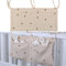 Dalettu Babybett Aufbewahrungstasche,2-in-1-Kinderzimmer Hängender Bett Organizer Grau,Windeln Babybetttasche,Hängen Aufbewahrungsbeutel für Kinderbett Organizer, Kinderzimmer Aufbewahrungstaschen