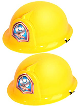 TOYANDONA 2st Bauschutzhelm Feuerwehrmann-cosplay-hut Stellen Sie Sich Einen Häuptlingshut Vor Feuerwehrmütze Aus Kunststoff Partygeschenke Für Feuerwehrleute Bauhelm Kind Reiten Partyhut
